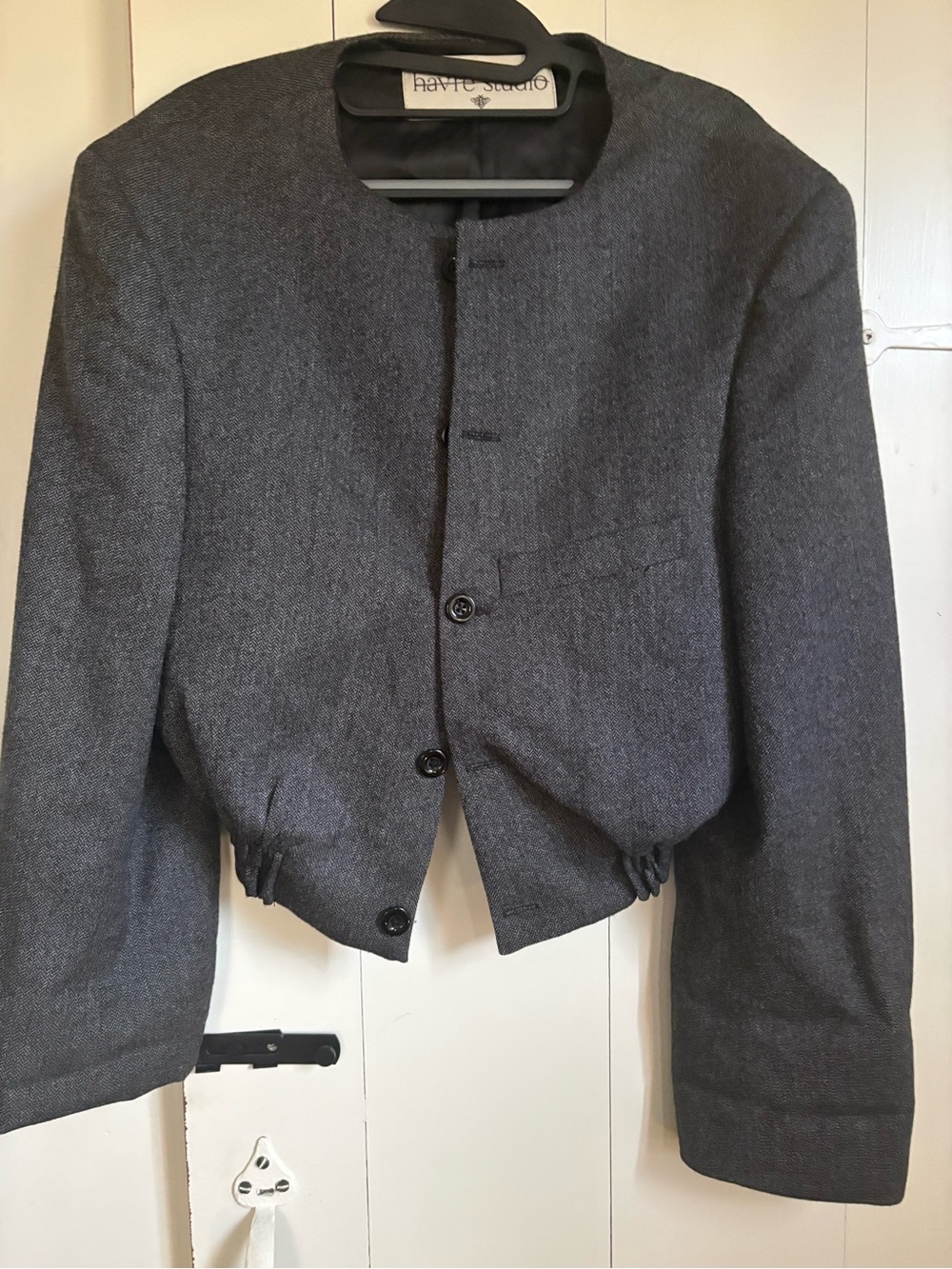 Women’s Charcoal Grey Cropped Blazer